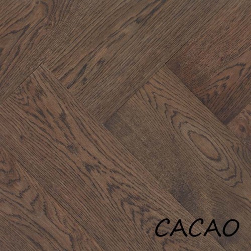 Visgraat eiken rustiek 18cm - cacao