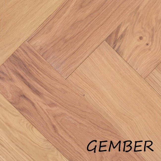 Visgraat eiken rustiek 18cm - gember