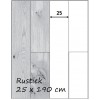 Extra brede delen eiken rustiek 25cm - salie
